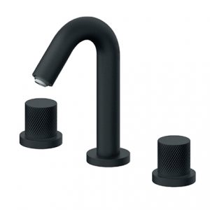 ROSAN S2 BLACK 230301B Baterija podgradna za lavabo dvoručna