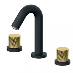 ROSAN S2 BLACK GOLD 230301BG Baterija podgradna za lavabo dvoručna