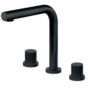 ROSAN S2 BLACK 230309B Baterija podgradna za lavabo dvoručna - visoka