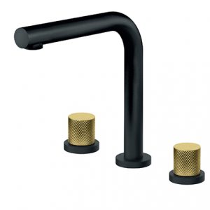 ROSAN S2 BLACK GOLD 230309BG Baterija podgradna za lavabo dvoručna - visoka