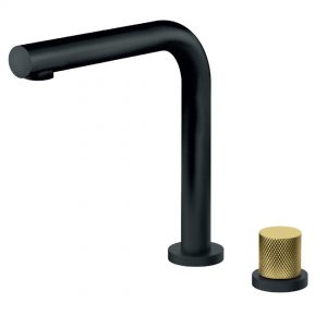 ROSAN S2 BLACK GOLD 230409BG Baterija podgradna za lavabo jednoručna - visoka