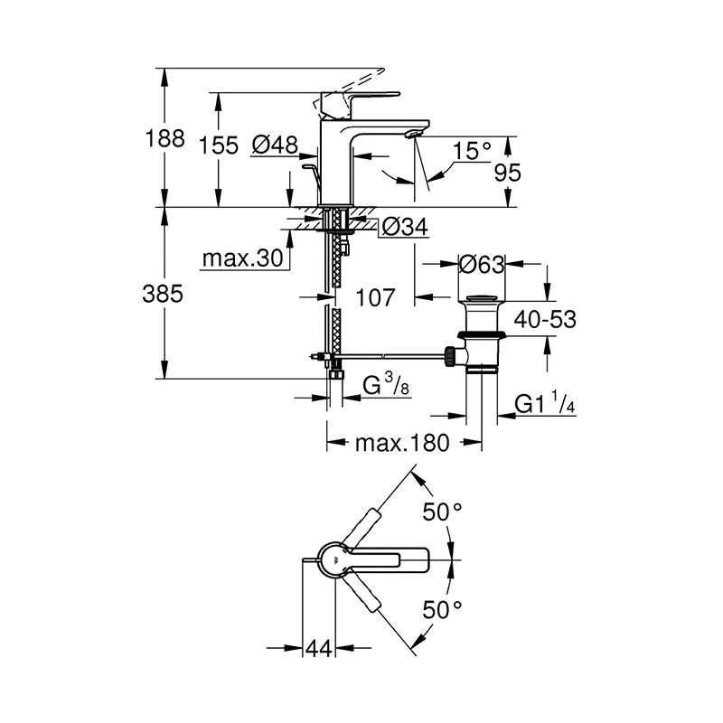 Keramika Davidovic Grohe Lineare XS baterija za lavabo GR 32109001 (6) Keramika Davidovic Grohe Lineare XS baterija za lavabo GR 32109001