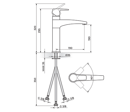ROSAN CUBO3 JC38103 BATERIJA ZA SUDOPERU - PROTOČNI BOJLER