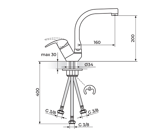 ROSAN PERLA JP382203 BATERIJA ZA SUDOPERU - PROTOČNI BOJLER IZLIV 180MM ROSAN PERLA JP382203 BATERIJA ZA SUDOPERU - PROTOČNI BOJLER IZLIV 180MM