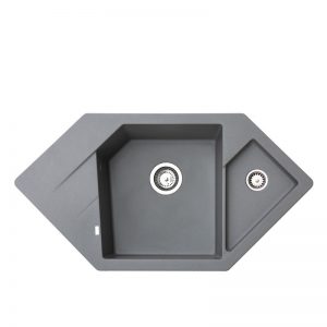 Metalac granitna usadna sudopera xDiamond grafit 960x510 Ø90 1307014