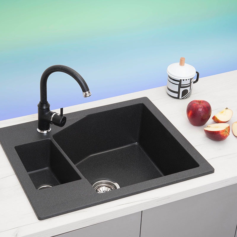 Metalac granitna usadna sudopera xLinea M 1.5D crna 620x500 Ø90 3304072 (1) Metalac granitna usadna sudopera xLinea M 1.5D crna 620x500 Ø90 3304072