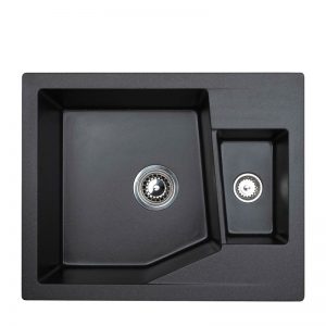 Metalac granitna usadna sudopera xLinea M 1.5D crna 620x500 Ø90 3304072