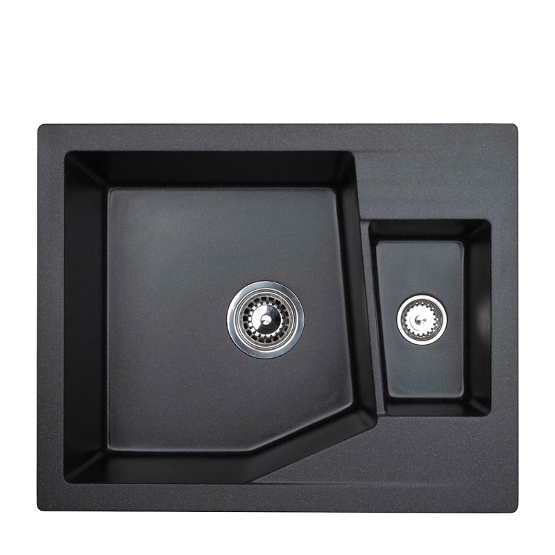 Metalac granitna usadna sudopera xLinea M 1.5D crna 620x500 Ø90 3304072 (2) Metalac granitna usadna sudopera xLinea M 1.5D crna 620x500 Ø90 3304072