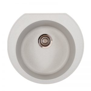 Metalac granitna usadna sudopera xOmega E520 siva Ø90 + poklon xGranit slavina Pelikan za sudoperu siva 3304051