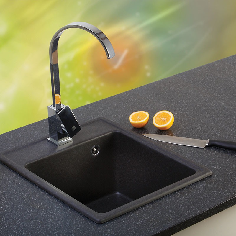 Metalac granitna usadna sudopera xQuadro 40 crna 400x500 Ø90 3304020 (1) Metalac granitna usadna sudopera xQuadro 40 crna 400x500 Ø90 3304020