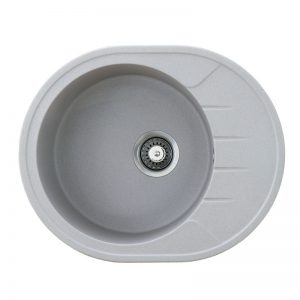 Metalac granitna usadna sudopera xVenera M siva 620x500 Ø90 + poklon xGranit slavina Pelikan za sudoperu siva 3304024