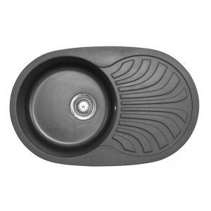 Metalac granitna usadna sudopera xVenera Plus crna 780x500 Ø90 3304009