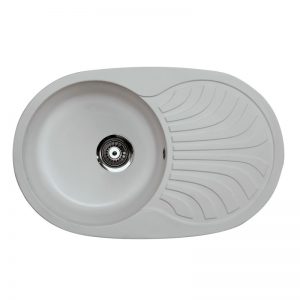 Metalac granitna usadna sudopera xVenera Plus siva 780x500 Ø90 + poklon xGranit slavina Pelikan za sudoperu siva 3304008