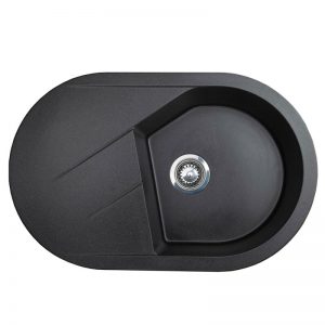 Metalac granitna usadna sudopera xVesta Plus crna 780x500 ø90 3304062