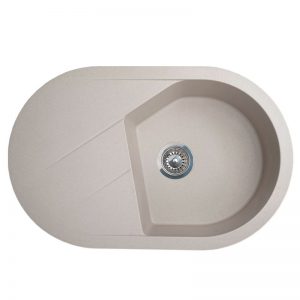 Metalac granitna usadna sudopera xVesta Plus siva 780x500 ø90 + poklon xGranit slavina Pelikan za sudoperu siva 3304063
