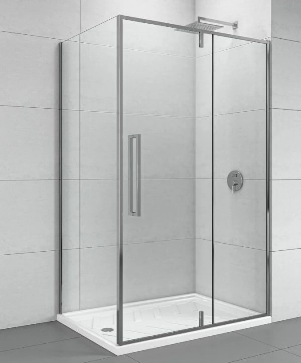 Stakleni paravan CONCEPT ABSOLUT 90x200cm staklo 6mm providno pivot vrata sa fiksnim delom C-02-6220F
