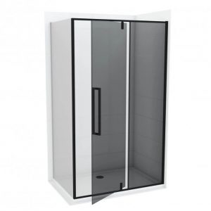 Stakleni paravan CONCEPT ABSOLUT BLACK 80x200cm dark staklo 6mm pivot i fiksno staklo C-02-B6200F