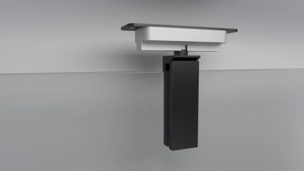 Stakleni paravan CONCEPT ABSOLUT BLACK 90x200cm crni ram pivot vrata i fiksno staklo C-02-B6220F