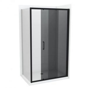 Stakleni paravan CONCEPT ATLAS BLACK 110x195cm dark staklo 6mm crni mat ram C-02-B4110
