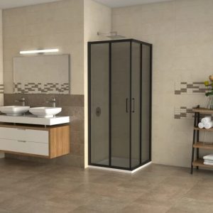 Tuš kabina CONCEPT ATLAS BLACK 80x80x195cm staklo 6mm providno C-02-B4810