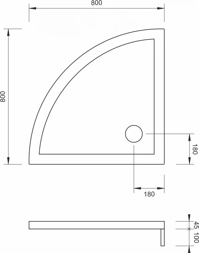 Tuš kadica CONCEPT R800 sa demontažnom maskom C-09-R800 (1) Tuš kadica CONCEPT R800 sa demontažnom maskom C-09-R800