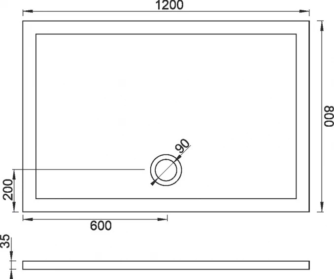 Tuš kadica CONCEPT SOLILUX 1200x800x50 bez sifona C-11-1280 (3) Tuš kadica CONCEPT SOLILUX 1200x800x50 bez sifona C-11-1280