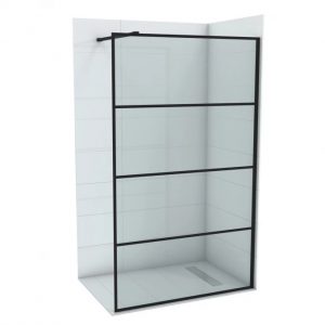 Walk-in CONCEPT MONTE 90x200cm crni mat ram 8mm staklo C-02-SB90
