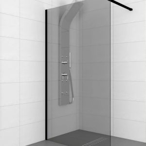 Walk-in CONCEPT MONTE DARK 100x200cm crni mat ram 8mm grey staklo C-02-SB100G